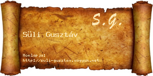 Süli Gusztáv névjegykártya