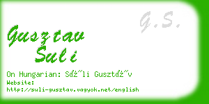 gusztav suli business card